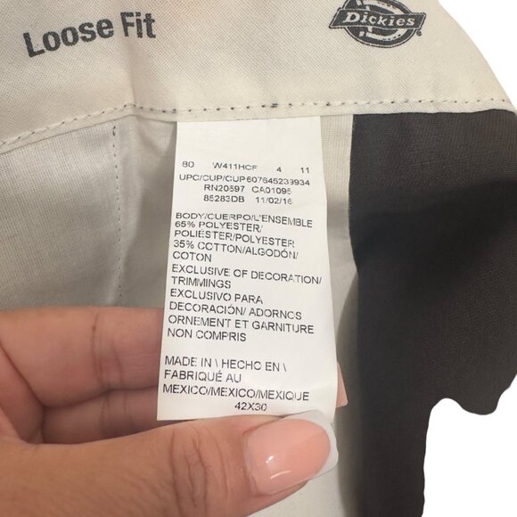 Dickies Mens Brown Loose Fit Flat Front Work Pant SZ 42X30  Industrial Wear - Picture 8 of 14